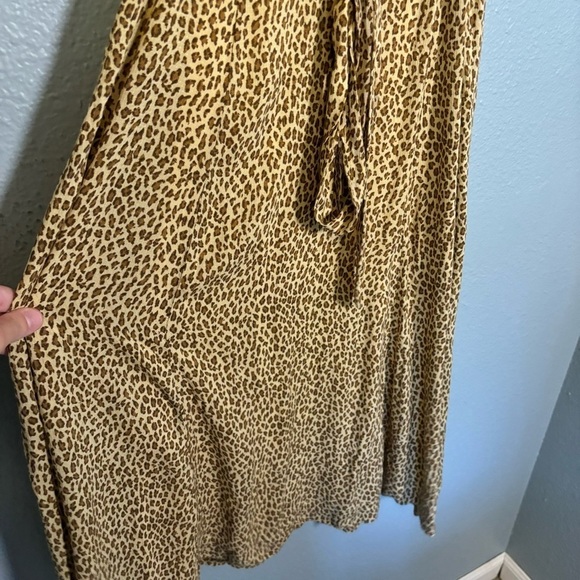 Anthropologie Bolano Leopard Print Midi Button Front Dress Size 0 Boho - Picture 11 of 14
